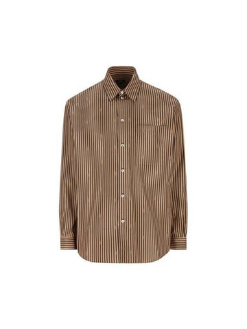 Long Sleeve Shirt FS1285ARXKF13IZ P24 TOBACCO BROWN - FENDI - BALAAN 1