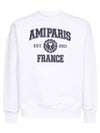 Logo Print Sweatshirt White - AMI - BALAAN 5