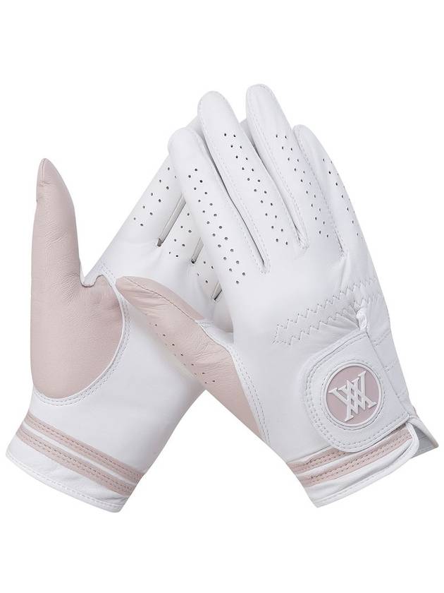 W THUMB COMBI GLOVE PAIR WH - ANEWGOLF - BALAAN 2