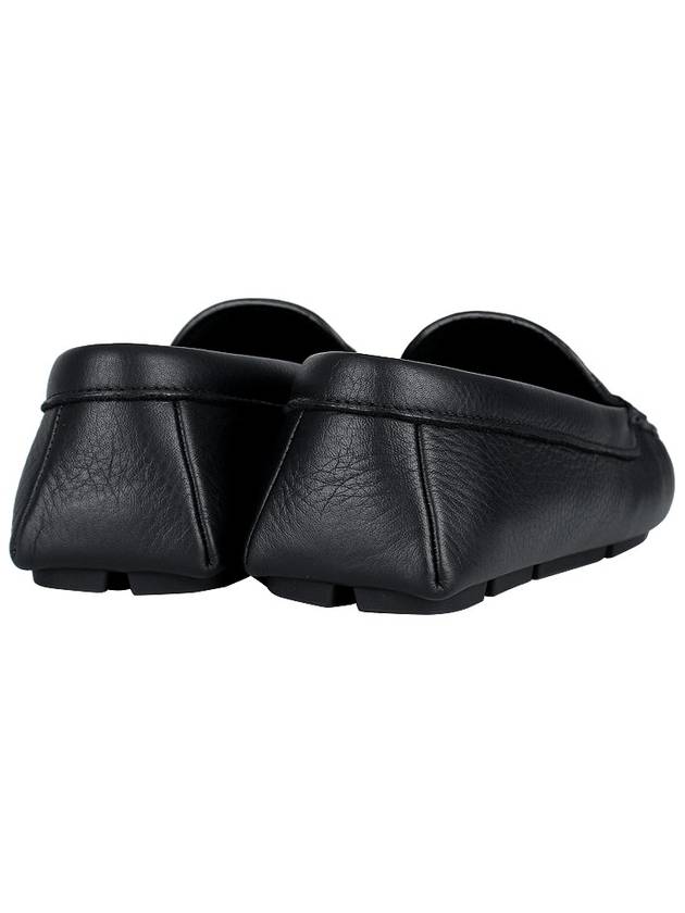 Triangle Logo Leather Driving Shoes Black - PRADA - BALAAN 6