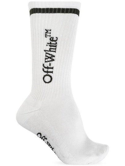 OFF-WHITE LINE MID BKSH CALF KNIT SOCK - OFF WHITE - BALAAN 2