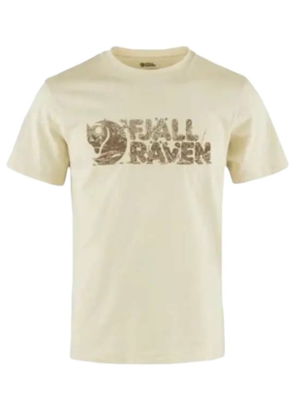 Men's Lush Logo Short Sleeves T-Shirt Chalk White - FJALL RAVEN - BALAAN 1