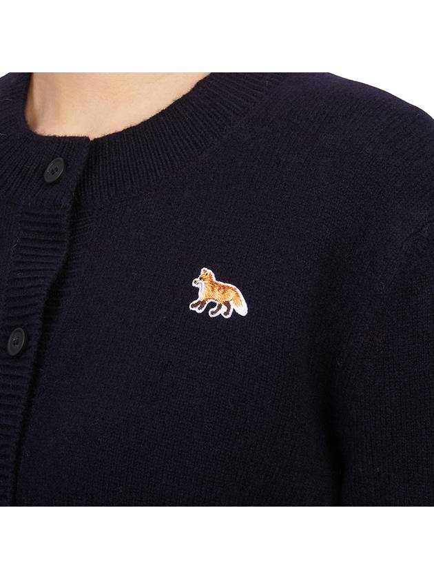 Baby Fox Patch Wool Cardigan Navy - MAISON KITSUNE - BALAAN 8