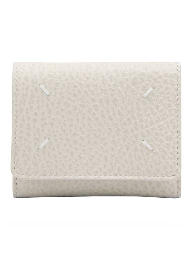 Zip Compact Tri-Fold Half Wallet Ivory - MAISON MARGIELA - BALAAN 1