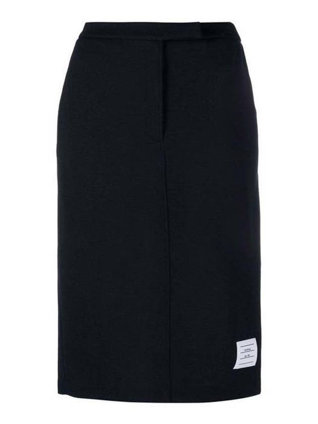 Milano Stitch Wool H Line Skirt Navy - THOM BROWNE - BALAAN 2