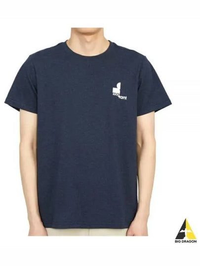 Zafferh Mini Logo Cotton Short Sleeve T-Shirt Navy - ISABEL MARANT - BALAAN 2