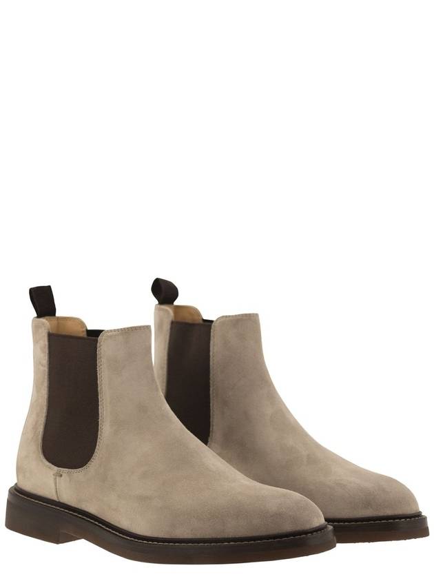 Chelsea Boot in suede - BRUNELLO CUCINELLI - BALAAN 4