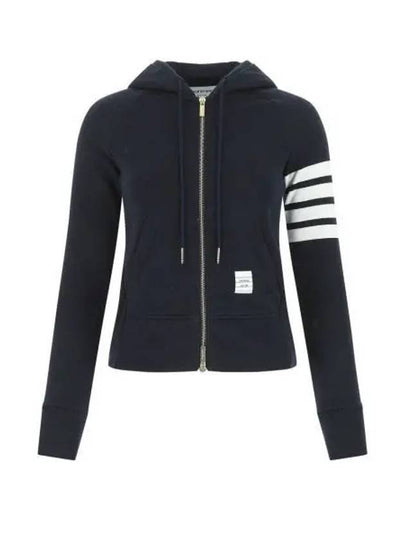 Engineered 4-Bar Stripe Loopback Jersey Knit Zip Up Hoodie Navy - THOM BROWNE - BALAAN 2