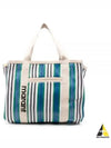 Warden Striped Tote Bag Blue - ISABEL MARANT - BALAAN 2