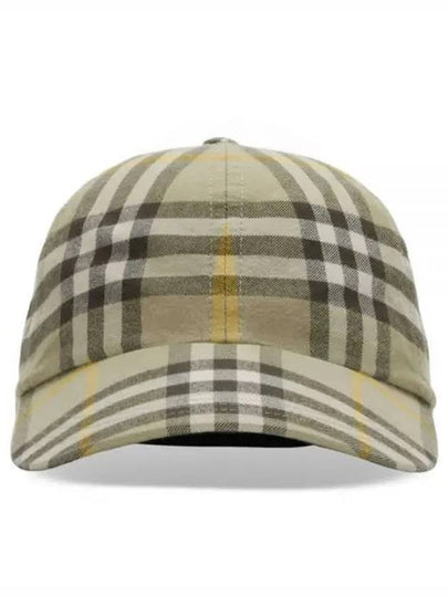 Check Cotton Base Ball Cap Beige - BURBERRY - BALAAN 2