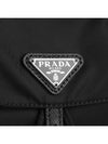 Triangle Logo Re Nylon Chain Mini Backpack Black - PRADA - BALAAN 8