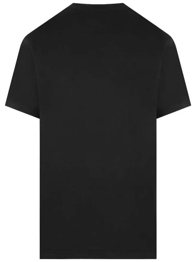 Logo Patch Cotton Short Sleeve T-Shirt Black - STONE ISLAND - BALAAN 4