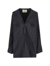 Women's Nylon Anorak Blouson Jacket Black - FENDI - BALAAN 2