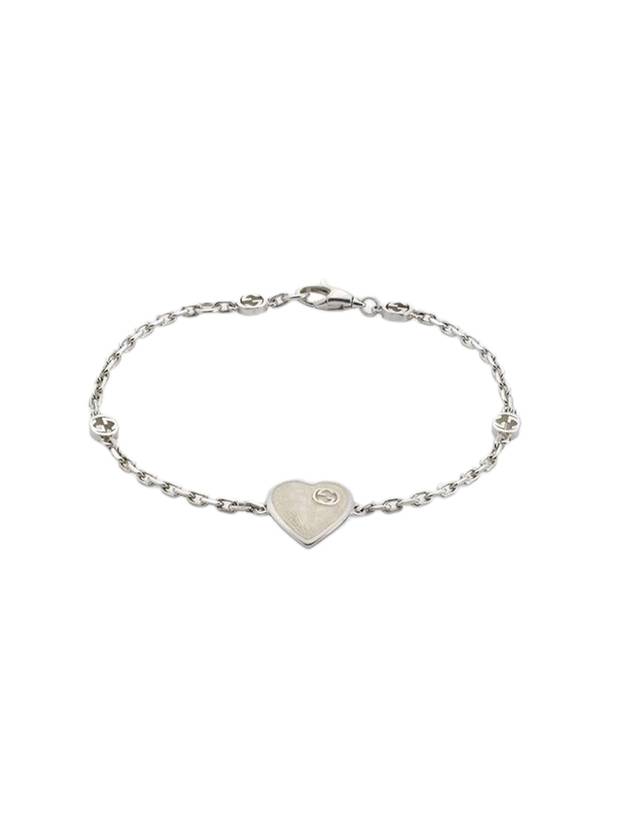 Heart Interlocking G Bracelet 925 Sterling Silver - GUCCI - BALAAN 1