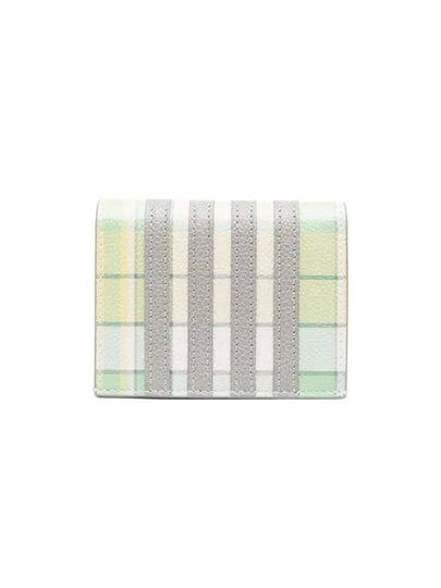 4 Bar Applique Stripe Double Card Holder Pastel Green - THOM BROWNE - BALAAN 2