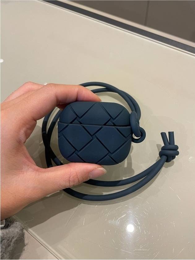 Intrecciato AirPods Case Navy Blue - BOTTEGA VENETA - BALAAN 3