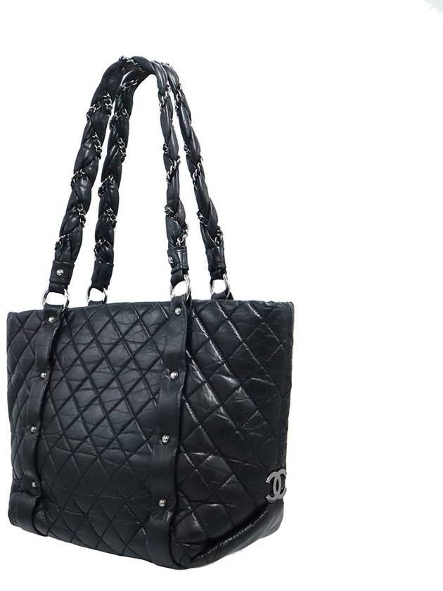 Chanel Black Lambskin Silver Chain Diamond Quilted Tote Bag 11th - CHANEL - BALAAN 3