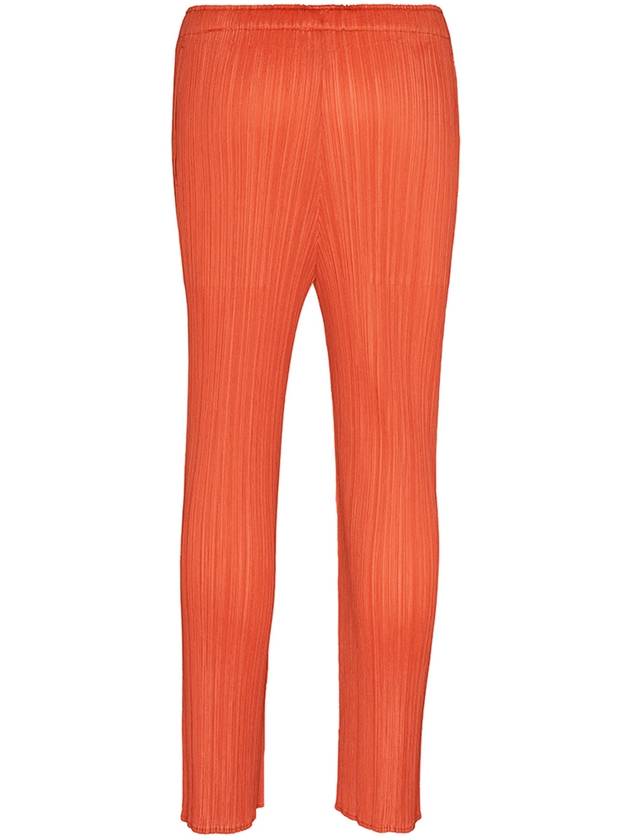 MC November Pleated Straight Pants Orange - ISSEY MIYAKE - BALAAN 3