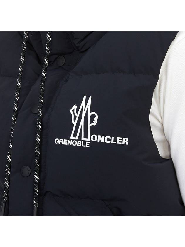 Grenoble Baldy Hooded Down Vest Black - MONCLER - BALAAN 8