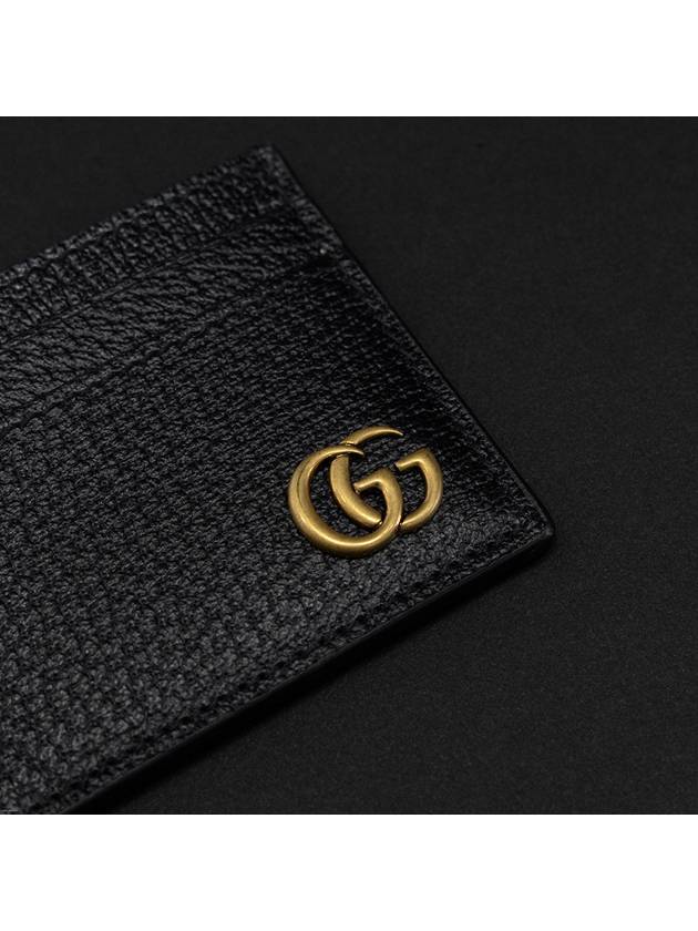 Gold Hardware GG Marmont Card Wallet Black - GUCCI - BALAAN 6