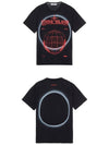 Men's Solar Eclipse Logo Short Sleeve T-Shirt Black - STONE ISLAND - BALAAN 5