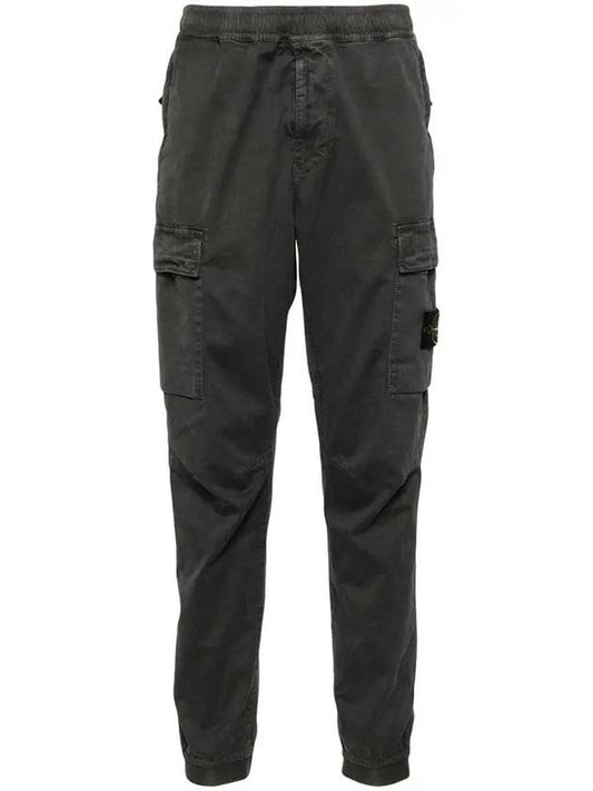 Stretch Cotton Cargo Straight Pants Grey - STONE ISLAND - BALAAN 2