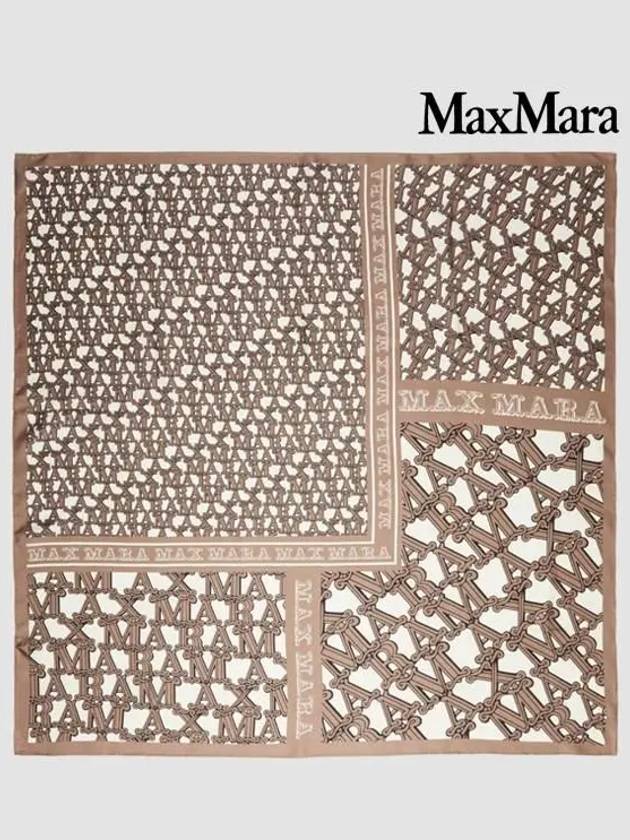 logo print scarf brown - MAX MARA - BALAAN 3