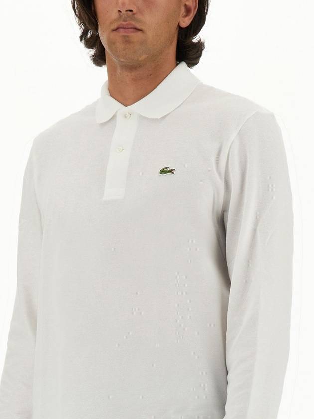 Classic Fit Long Sleeve PK Shirt White - LACOSTE - BALAAN 7