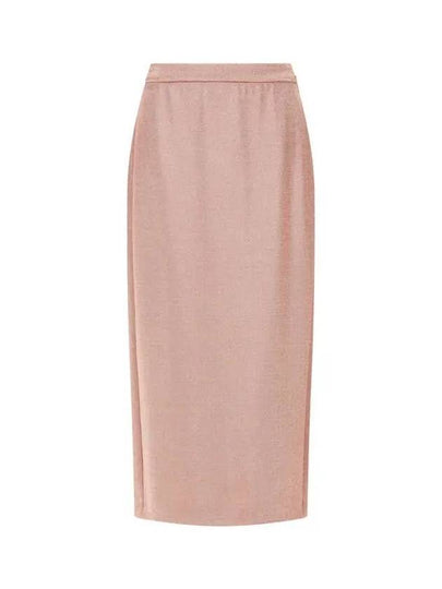 Women s Back Slit Metallic Knit Skirt Peach - GIORGIO ARMANI - BALAAN 1