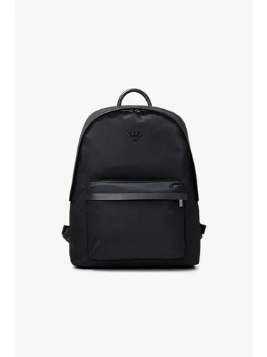 Men s Recycled Nylon Round Backpack Black - EMPORIO ARMANI - BALAAN 1