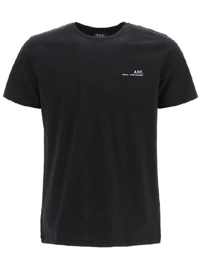 Men's Item Logo Cotton Short Sleeve T-Shirt Black - A.P.C. - BALAAN 2