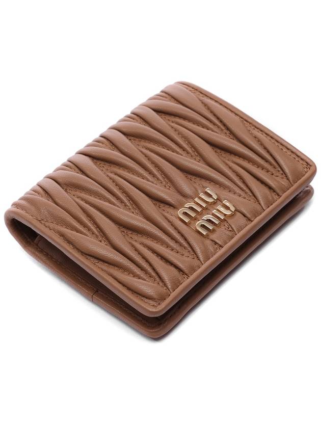 Matelasse Leather Half Wallet Caramel - MIU MIU - BALAAN 6