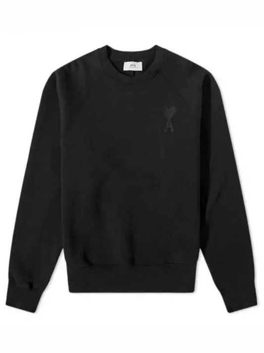 Big Heart Logo Sweatshirt Black - AMI - BALAAN 2