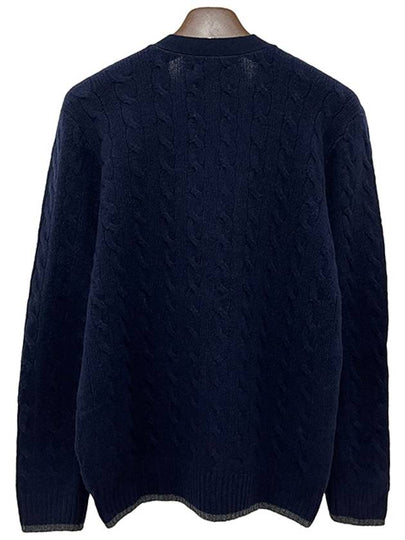 Polo Ralph Lauren Pony Logo Cable Cardigan Navy 710949808 001 - POLO RALPH LAUREN - BALAAN 2