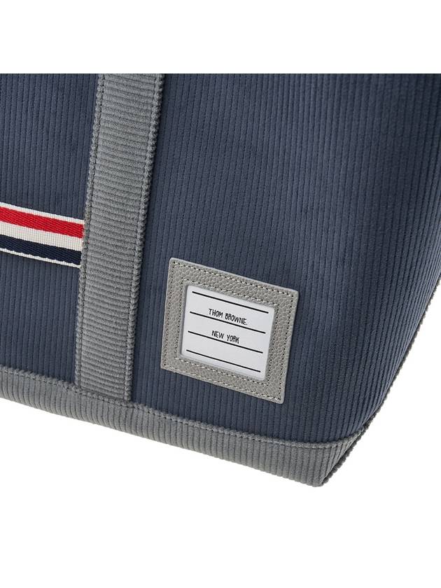 Corduroy Medium Tool Tote Bag Navy - THOM BROWNE - BALAAN 8