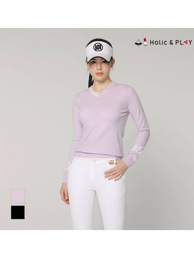 sleeve logo point V-neck sweaterHD1WSW001 - HOLIC&PLAY - BALAAN 1