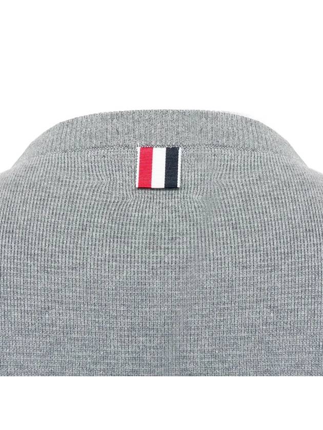 Men's Milan Stitch Armband Crew Neck Knit Top Light Grey - THOM BROWNE - BALAAN 5