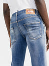 Men's Diss Detail Skater Jeans Blue - DSQUARED2 - BALAAN 7