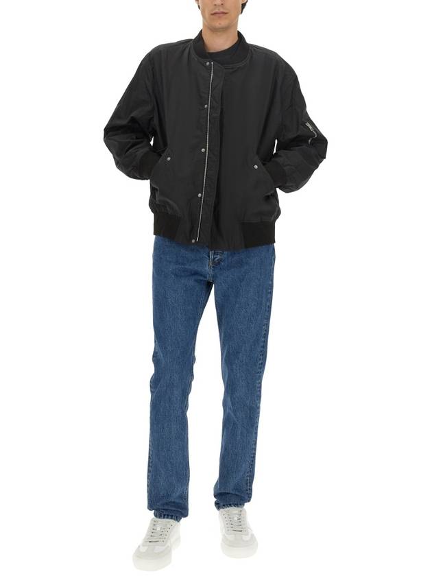 Hamilton Washed Cotton Bomber Jacket Black - A.P.C. - BALAAN 3