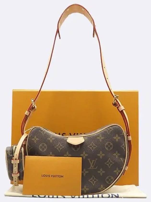 M46828 Monogram Canvas Croissant MM Cross and Shoulder Bag - LOUIS VUITTON - BALAAN 1