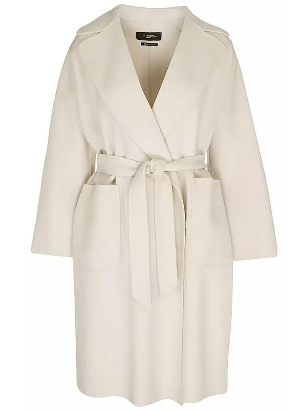 ROVO Belted Wool Coat Panna 2350160339 064 - MAX MARA - BALAAN 1