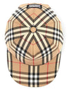 logo applique vintage check ball cap beige - BURBERRY - BALAAN.