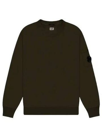 Cotton Diagonal Fleece Lens Sweatshirt Green - CP COMPANY - BALAAN 1