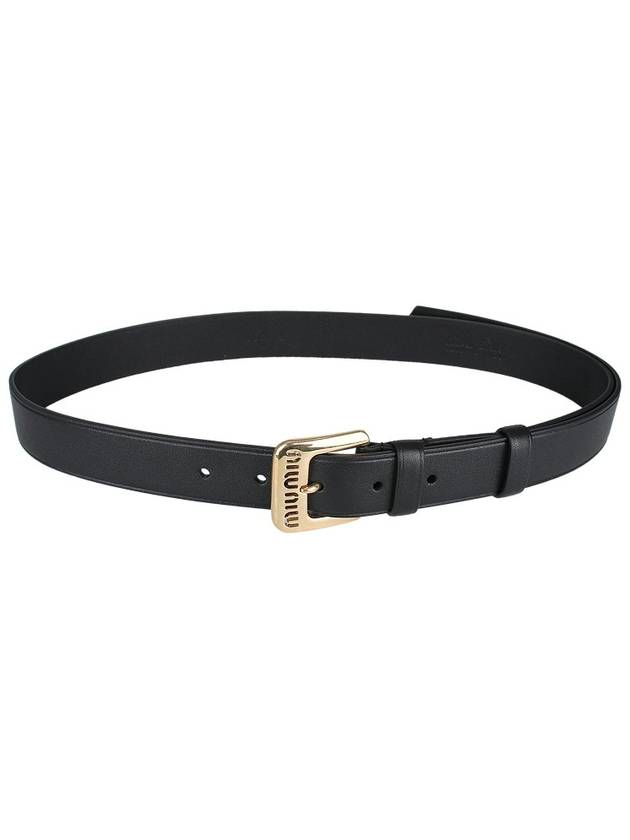 Nappa Leather Belt Black - MIU MIU - BALAAN 9