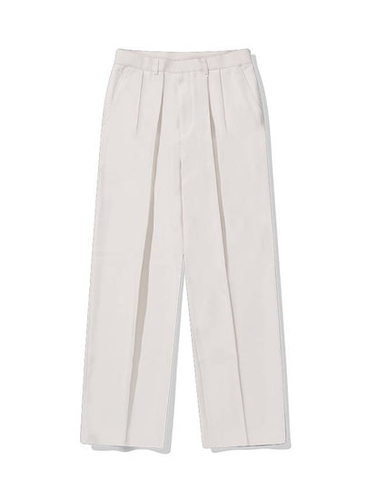 Two-Tuck Super Wide Slacks Cream - BATTRACT - BALAAN 2