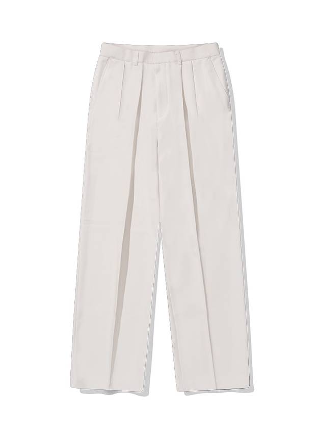 Two-Tuck Super Wide Slacks Cream - BATTRACT - BALAAN 2