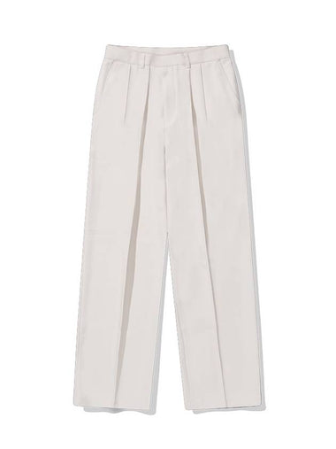 Two-Tuck Super Wide Slacks Cream - BATTRACT - BALAAN 1