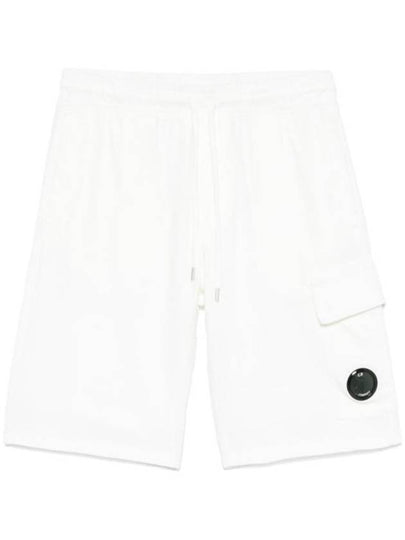 Light Fleece Cargo Lens Shorts White - CP COMPANY - BALAAN 2