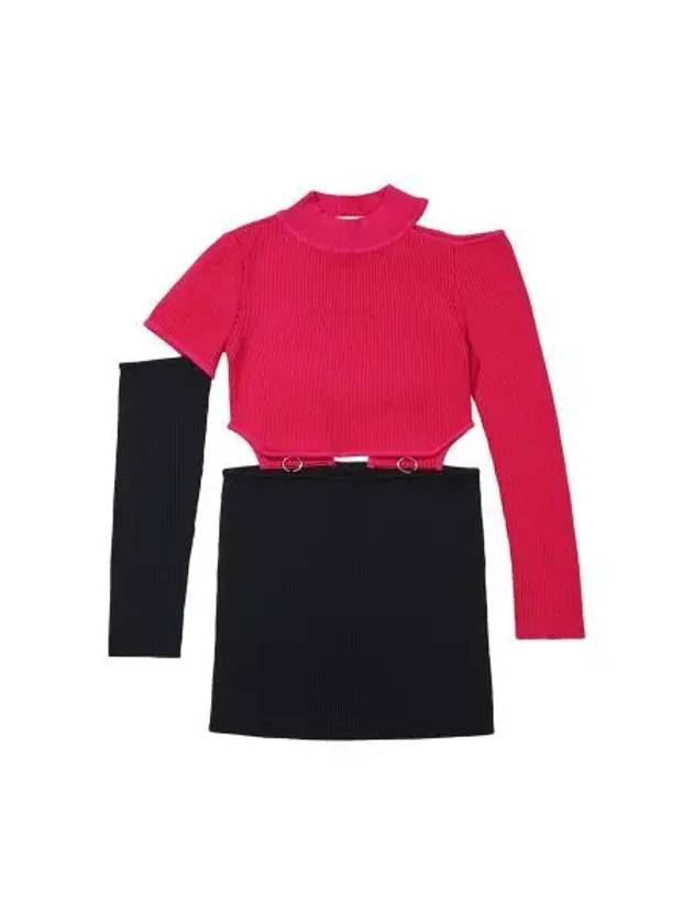 for WOMEN Buckle Back Knit Dress atb765w PINKBLACK - ANDERSSON BELL - BALAAN 1