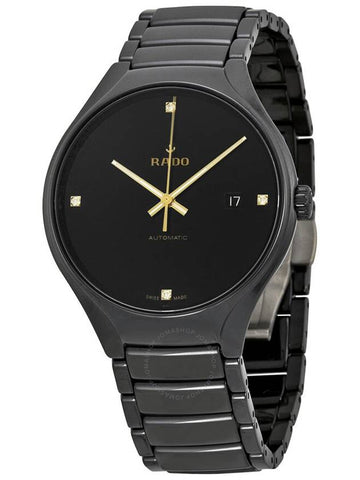 Rado True  Black Dial Black Ceramic Men's Watch R27056712 - RADO - BALAAN 1